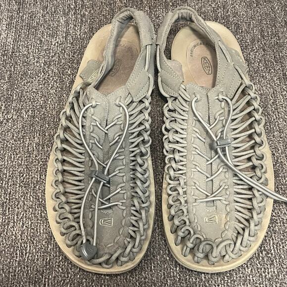 Keen Uneek Sneaker Sandal Men 13 Gray Bungee Cords Summer Comfort Vacays Outdoor - Picture 6 of 8